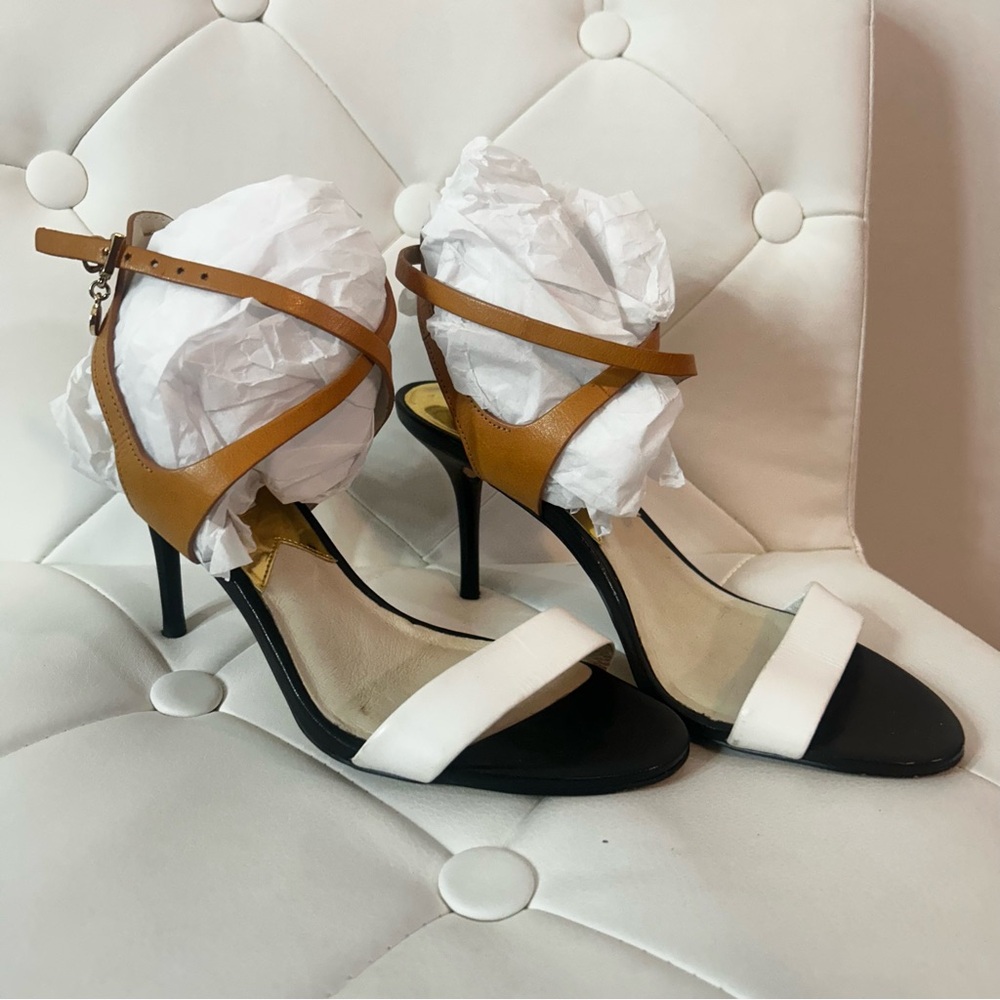 MICHAEL Michael Kaylee Mid Heel Strappy Sandal Heels